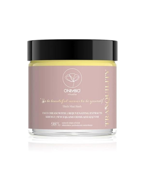 ONLYBIO Ritualia Tranquility Face Cream with 7 Rejuvenating Extracts 50 ml