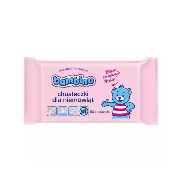 Bambino Moisturizing and care wipes for babies and children, 63 pieces