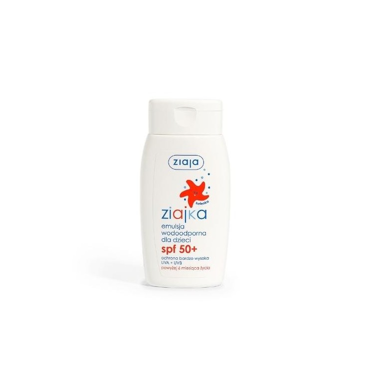 Ziaja Sun Emulsja wodoodporna do opalania dla dzieci z filtrem SPF50+ UVA + UVB ochrona bardzo wysoka 125 ml