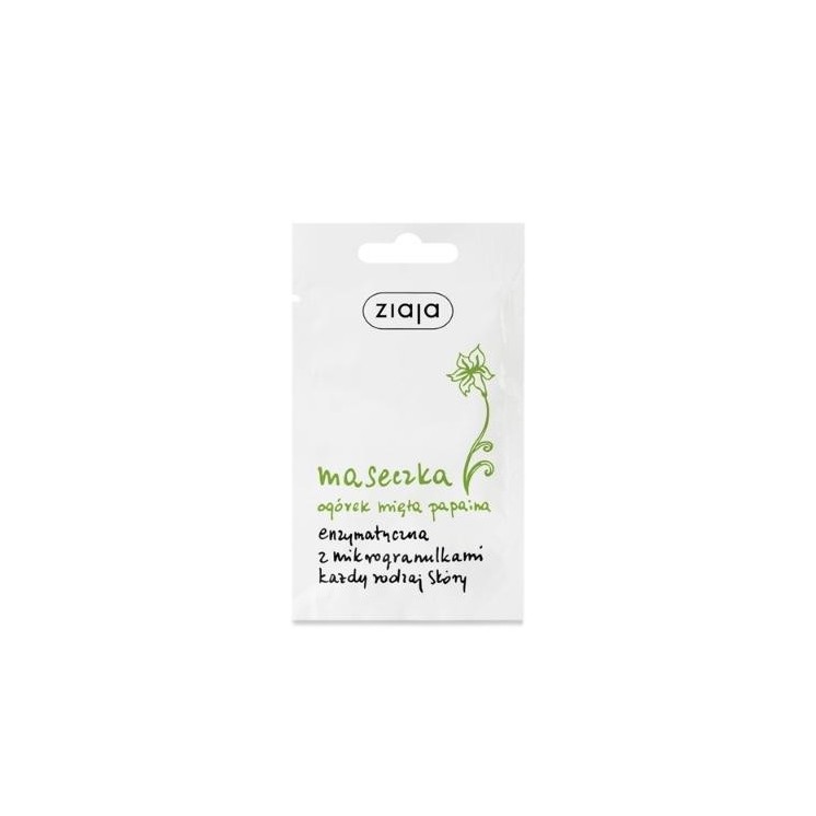 Ziaja Cucumber and mint Enzymatic face mask with microgranules 7 ml