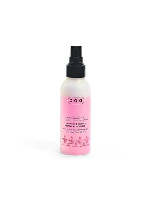 Ziaja Two-phase cashmere spray hair conditioner strengthening cashmere treatment with amaranth oil 125 ml