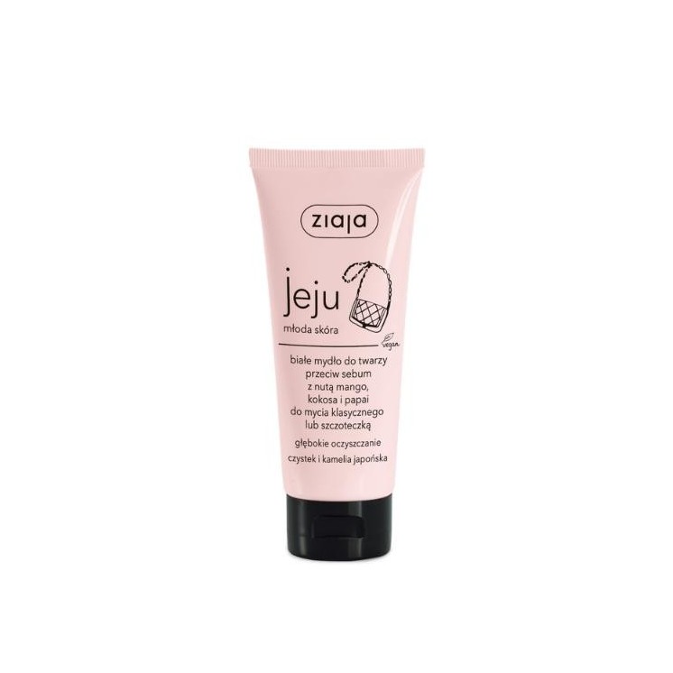 Ziaja Jeju białe Mydło do twarzy przeciw Sebum 75 ml