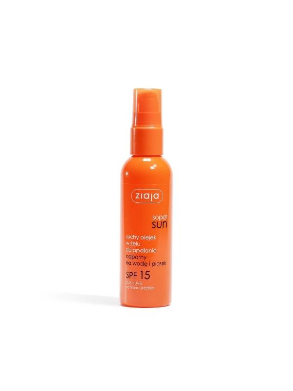 Ziaja Sun dry oil in sunscreen gel resistant to water and sand SPF15 UVA + UVB medium protection 90 ml