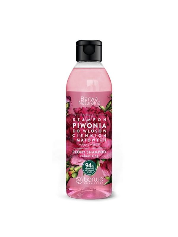 Barwa Naturalna volumizing hair shampoo Peony 300 ml