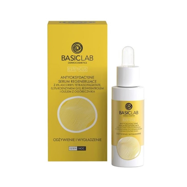 BasicLab Esteticus Antyoksydacyjne Serum regenerujące odżywienie i wygładzenie 30 ml