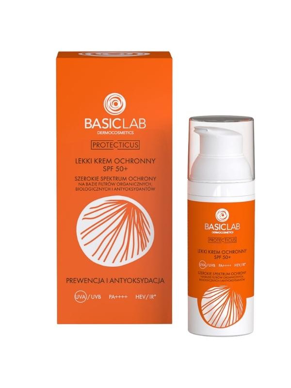 BasicLab Protecticus light Protective cream SPF50 + prevention and antioxidant 50 ml