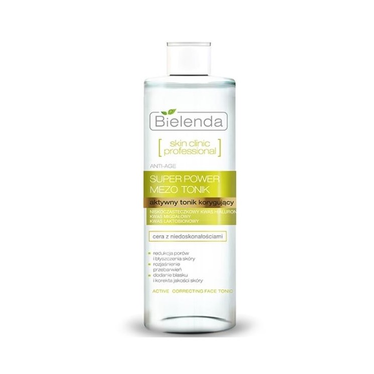 Bielenda Skin Clinic Professional aktywny Tonik korygujący Anti-age do cery mieszanej i tłustej 200 ml