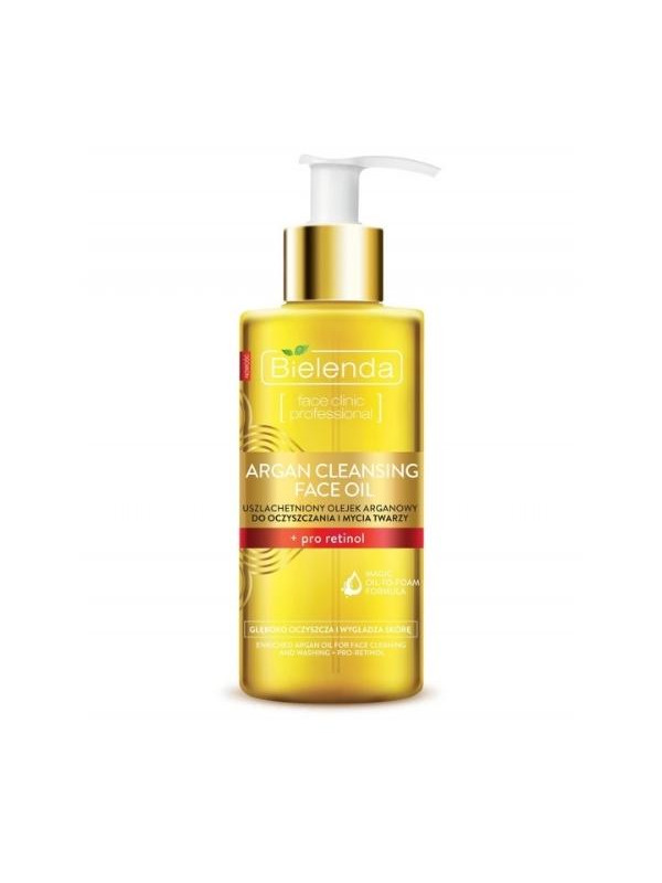 Bielenda Argan Cleaning refined Argan oil for cleansing and washing the face with Pro Retinol 140 ml