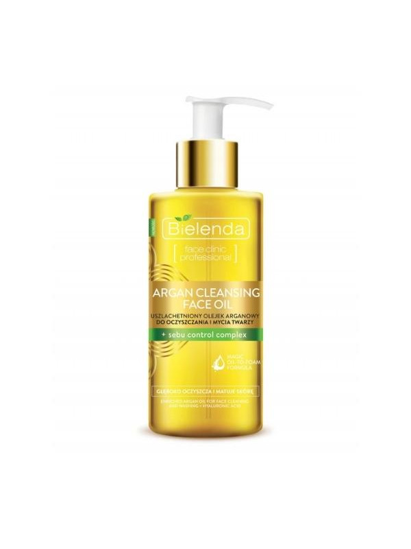 Bielenda Argan Cleaning refined Argan oil for cleansing and washing the face with Sebu Control Complex 140 ml