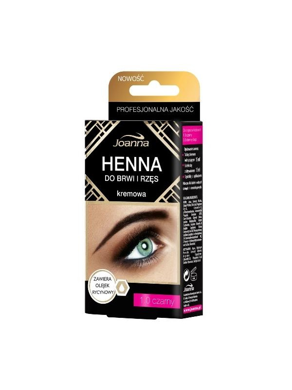 Joanna Henna do rzęs czarna 15 ml