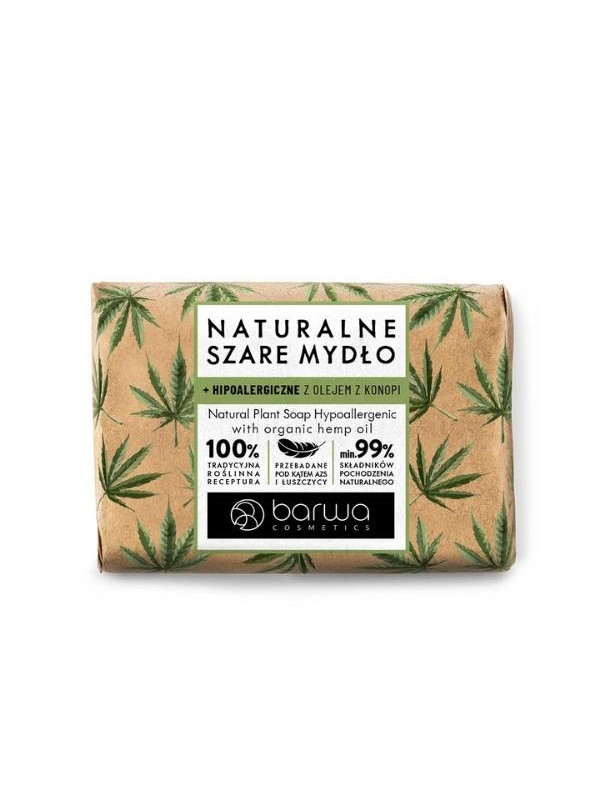 Barwa Natural Gray hypoallergenic soap with hemp oil