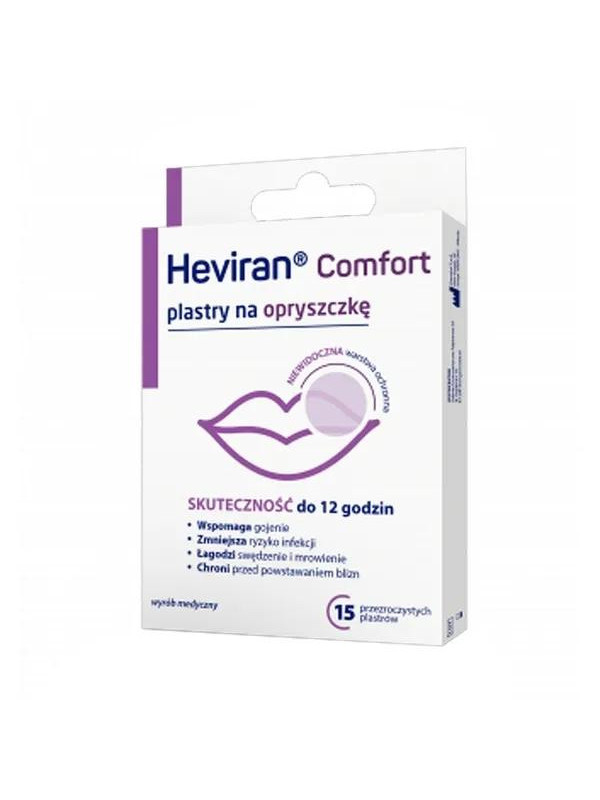 Heviran Comfort Plasty na opryszczkę 15 sztuk