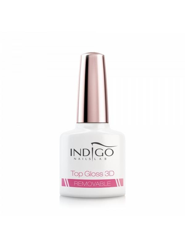 Indigo nabłyszczający Top hybrydowy 3D Removable 7 ml