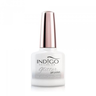 Indigo Lakier hybrydowy Silver Cha Cha Glitter 7 ml