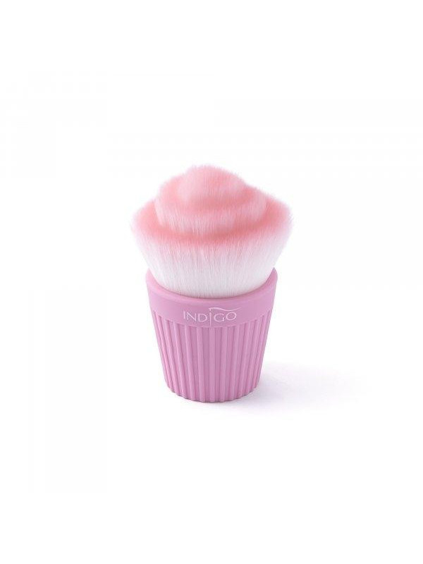 Indigo Pędzel do odpylania Cupcake Brush Pastel Pink 1 sztuka