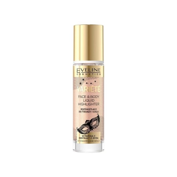 Eveline Variete liquid highlighter for face and body /01/ Champagne Gold