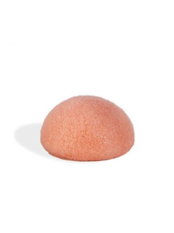 Mohani Konjac Sponge naturalna Gąbka do mycia i masazu twarzy z różową glinką 1 sztuka