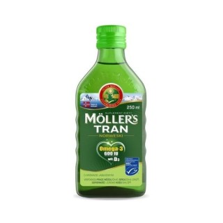 Moller's Norwegian Omega-3 fish oil with apple flavor 250 ml