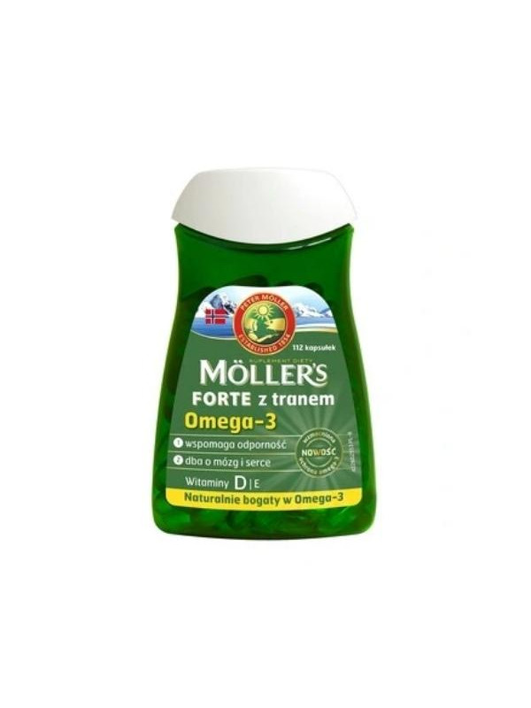 Moller's Forte z Tranem Omega-3 112 kapsułek