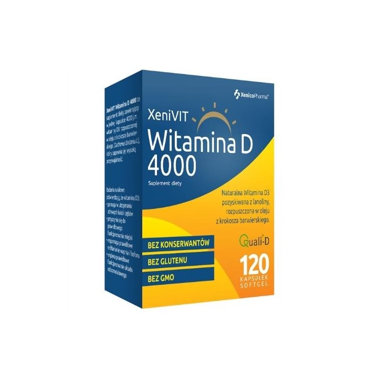 XeniVIT Witamina D 4000 Forte 120 kapsułek