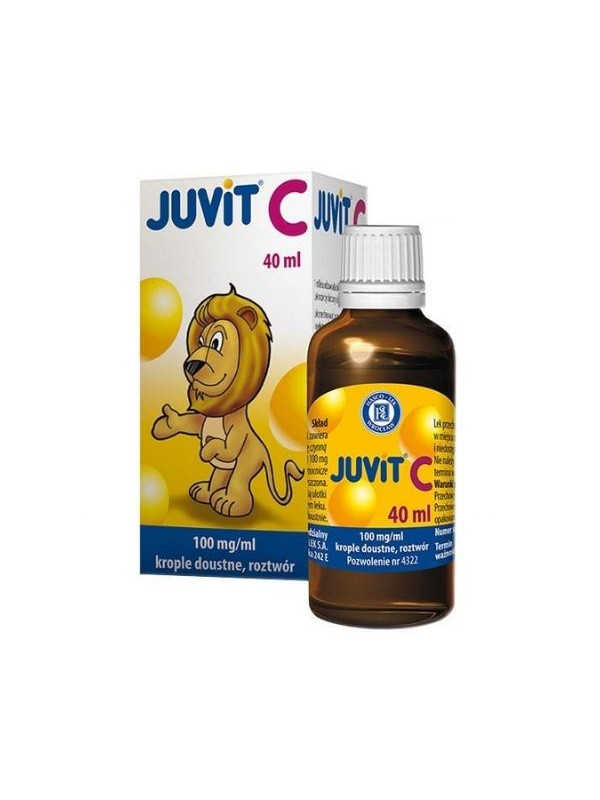 Juvit C 100mg/ml Krople dla dzeci od 28 dnia życia 40 ml