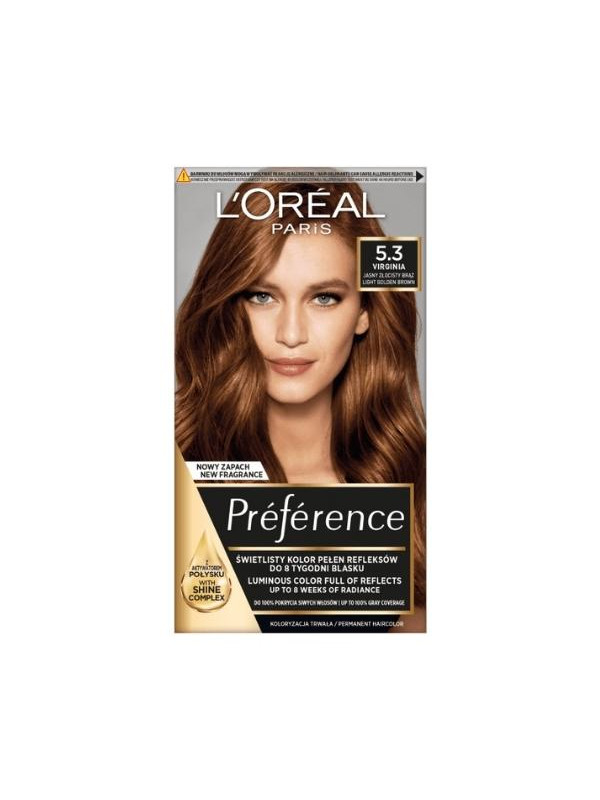 L'oreal Preference Farba do włosów /5.3/ Jasny Złocisty Blond