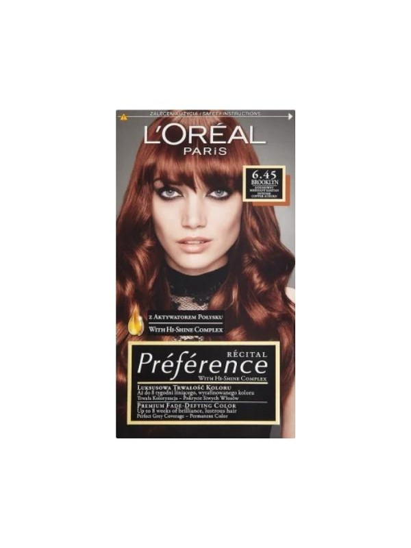 L'oreal Preference Hair dye /6.45/ Intense Copper Chestnut