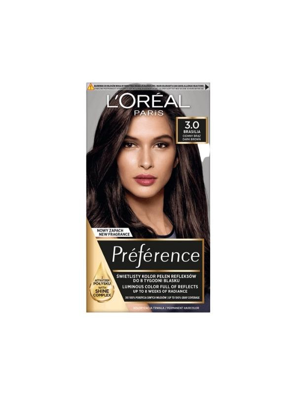 L'oreal Preference Farba do włosów /3.0/ Ciemny Brąz