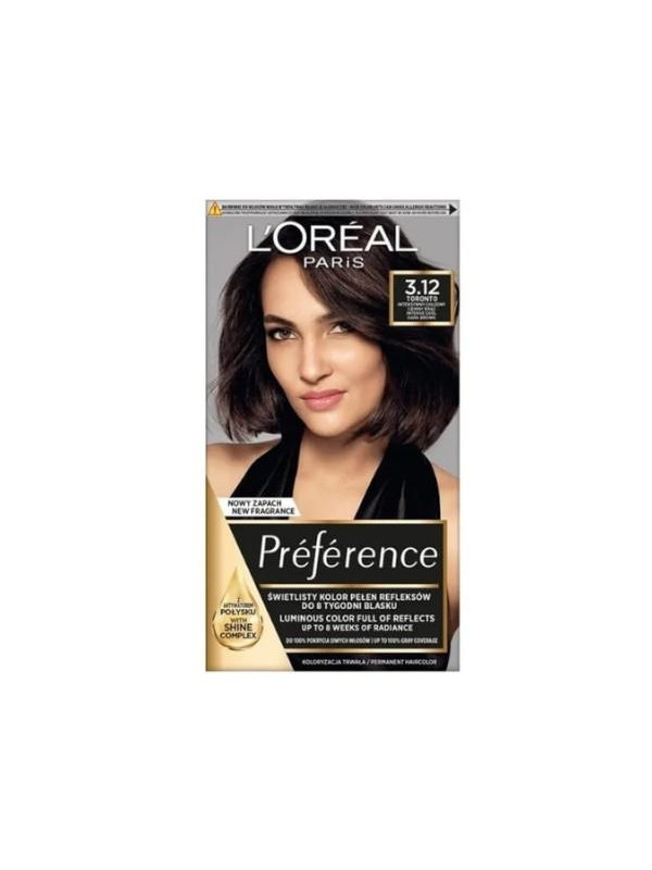 L'oreal Preference Hair dye /3.12/ Intense Cool Dark Brown