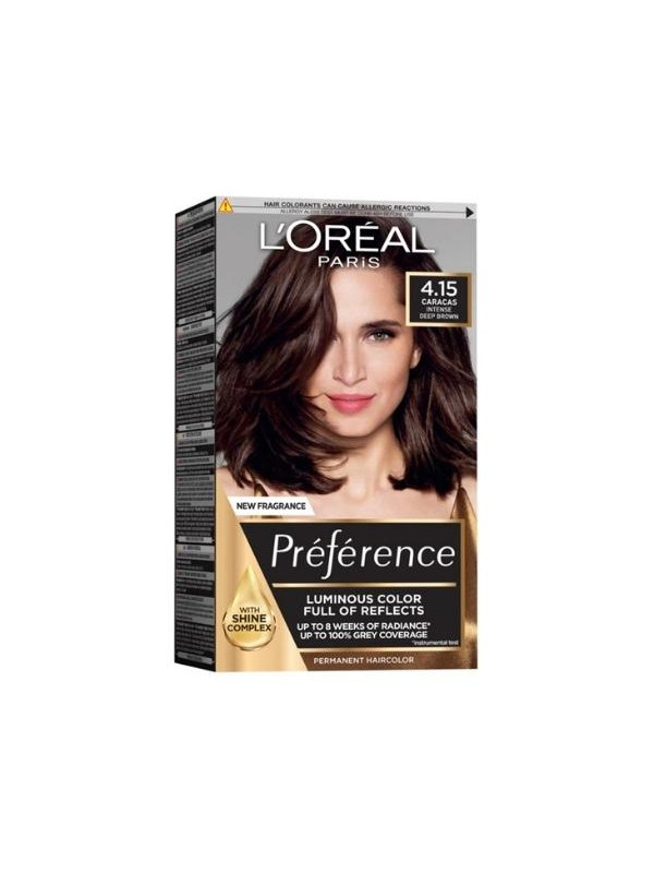 L'oreal Preference Farba do włosów /4.15/ Intensywny Głęboki Brąz