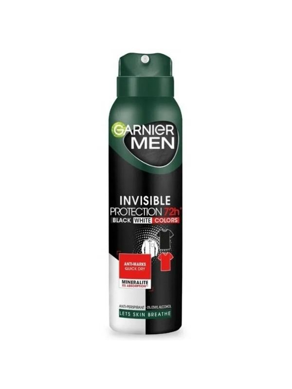 Garnier Men Spray Deodorant Invisible Protection 72h 150 ml