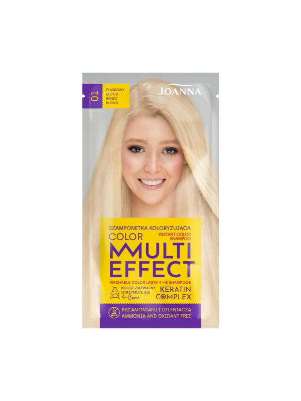 Joanna Multi Effect Color Coloring hair shampoo /01/ Sandy blond