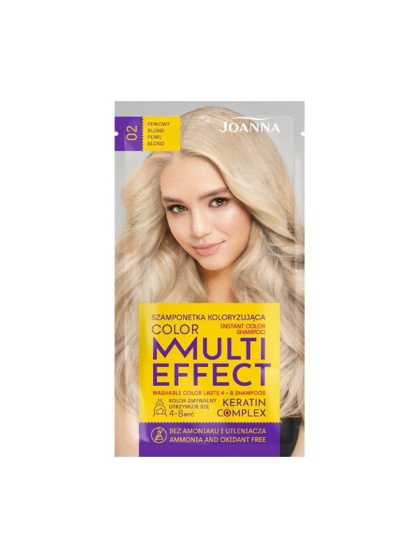 Joanna Multi Effect Color Coloring hair shampoo /02/ Pearl blond