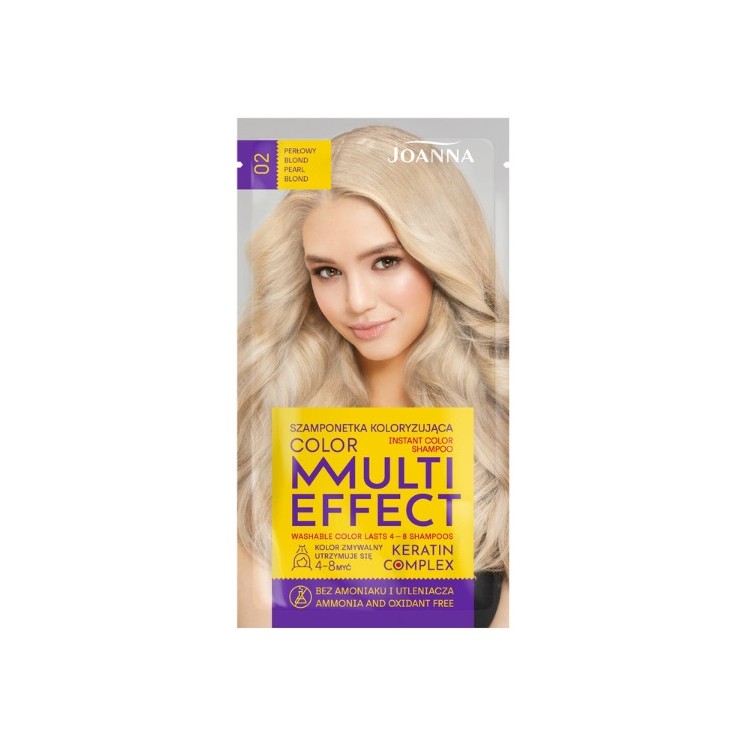 Joanna Multi Effect Color Szamponetka do włosów koloryzująca /02/ Perłowy blond