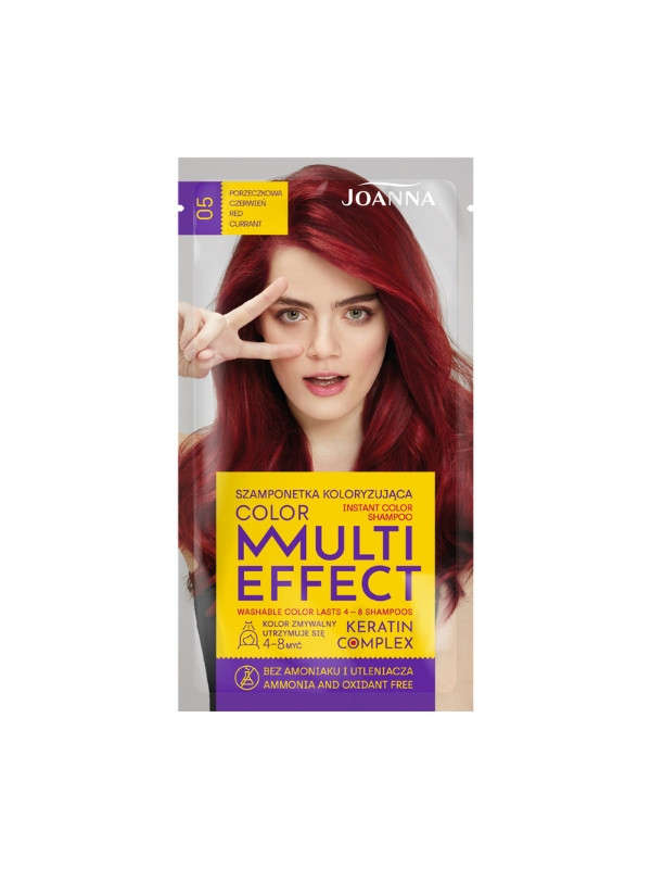 Joanna Multi Effect Color Coloring hair shampoo /05/ Currant red