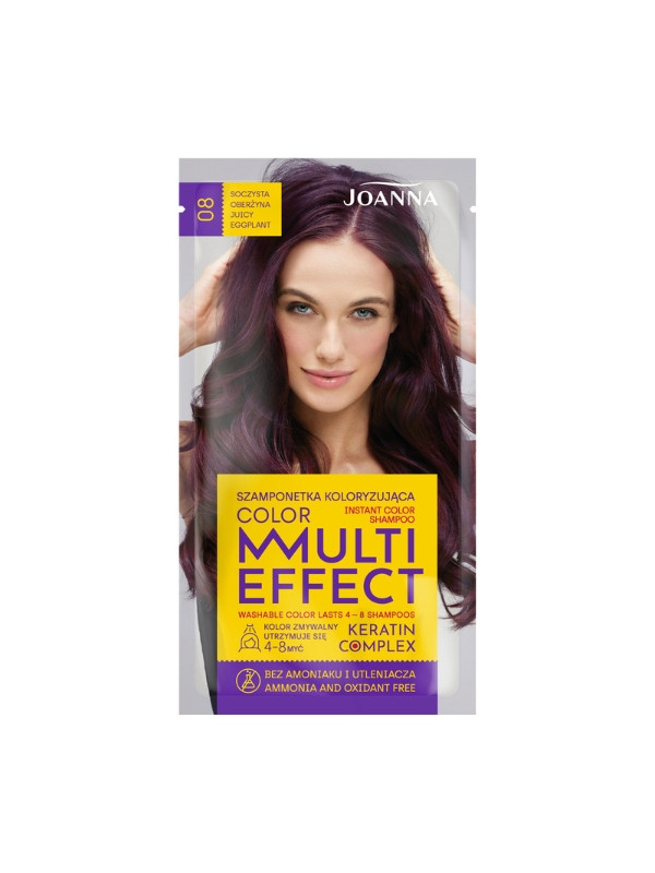 Joanna Multi Effect Color Coloring hair shampoo /08/ Juicy eggplant