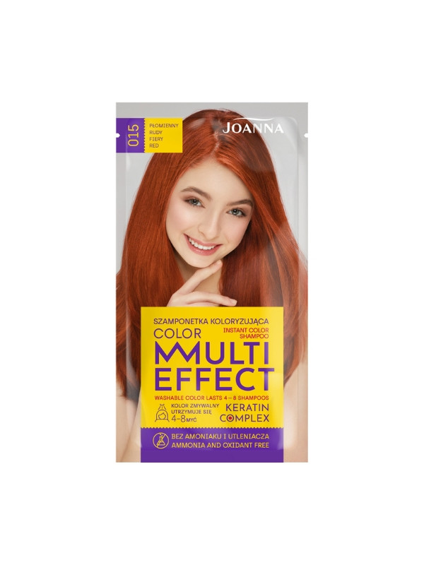 Joanna Multi Effect Color Coloring hair shampoo /015/ Flaming red