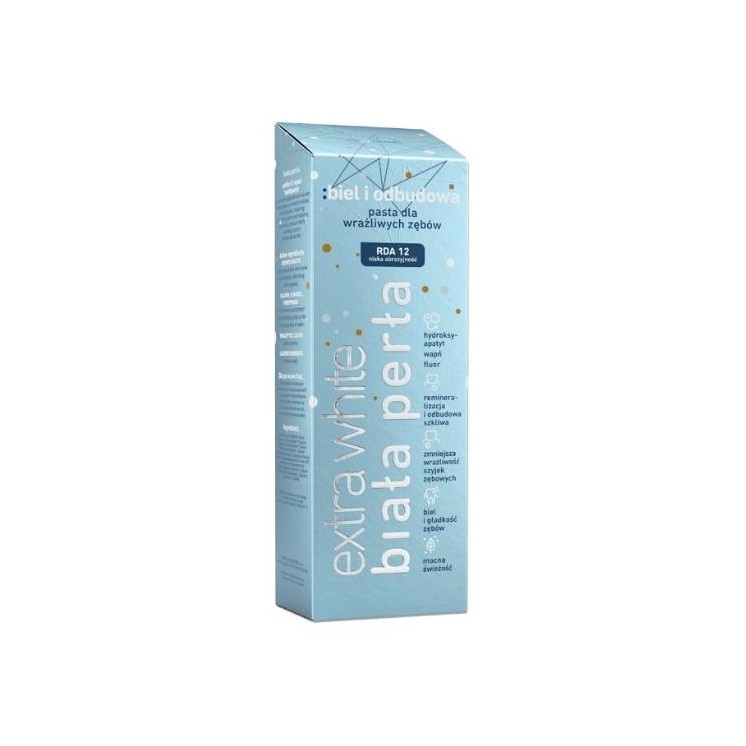 Biała Perła Extra White Pasta do wrażliwych zębów Biel i Odbudowa 75 ml