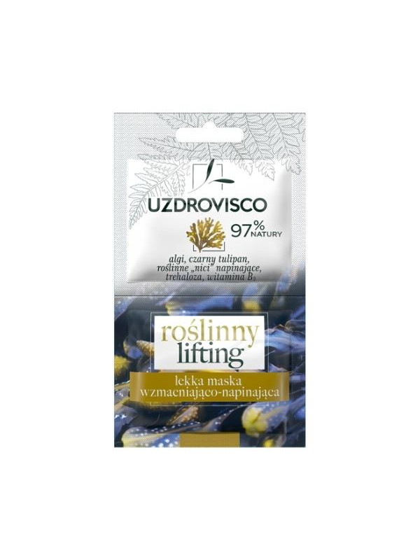 Uzdrovisco Plant Light Lifting Strengthening and tightening mask Algae and Black Tulip 10 ml