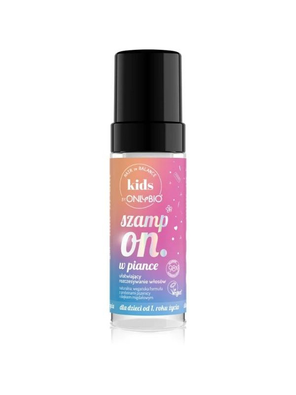 ONLYBIO Hair in Balance Kids Szampon w piance ułatwiający rozczesywanie włosów 150 ml