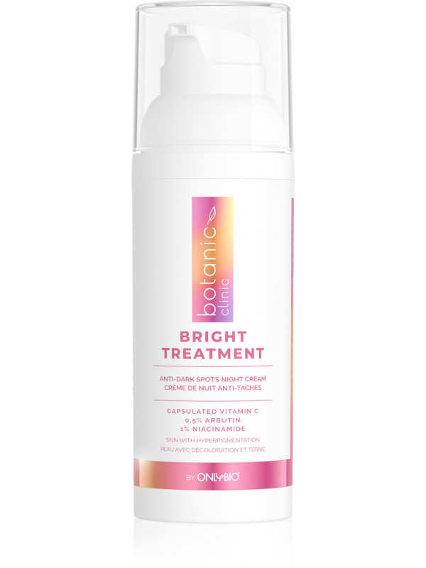 ONLYBIO Botanic Clinic Bright Treatment Krem do twarzy na noc dla cery z przebarwieniami 50 ml