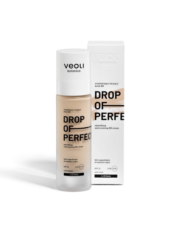 Veoli Botanica Drop of Perfection SPF20 wygładzająco-kryjący Krem BB o lekkiej formule /1.5/ Ivory 30 ml