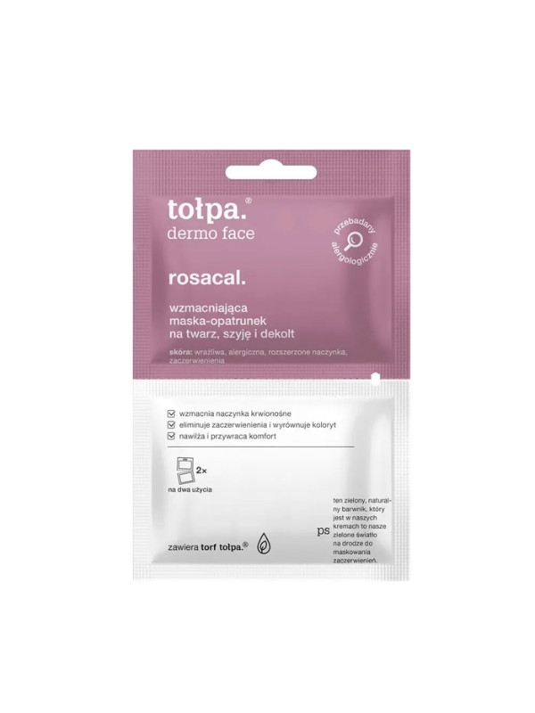 Tołpa Dermo Face Rosacal. strengthening Mask-dressing for the face, neck and neckline 2x6 ml