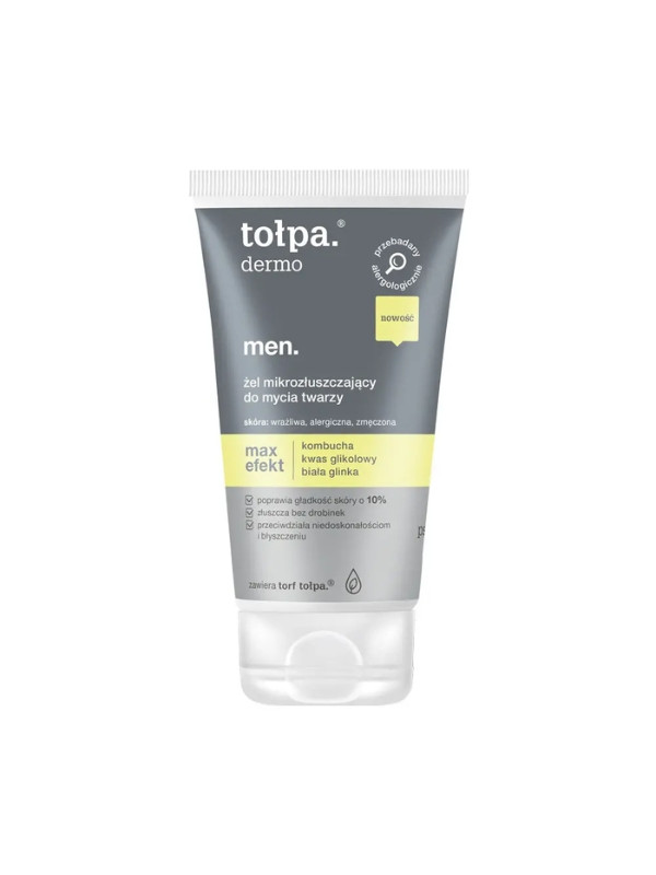 Tołpa Dermo Men . Max Effect Micro-exfoliating face wash gel 150 ml