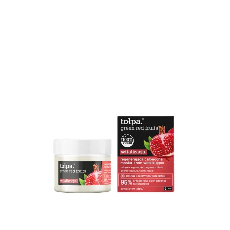 Tołpa Green Red Fruits witalizacja. regenerująca całonocna Maska-krem witalizująca 50 ml