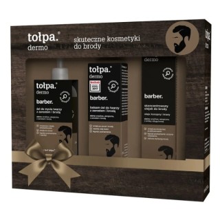 Tołpa Barber Face wash gel + Face gel-balm + Beard oil 40 ml