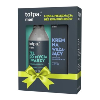 Tołpa Na Prezent Men Zestaw: Żel do mycia twarzy 195 ml + Krem nawilżający 40 ml