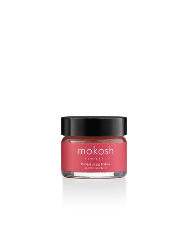 Mokosh Raspberry Lip Balm moisturizes and nourishes the dry skin of the lips