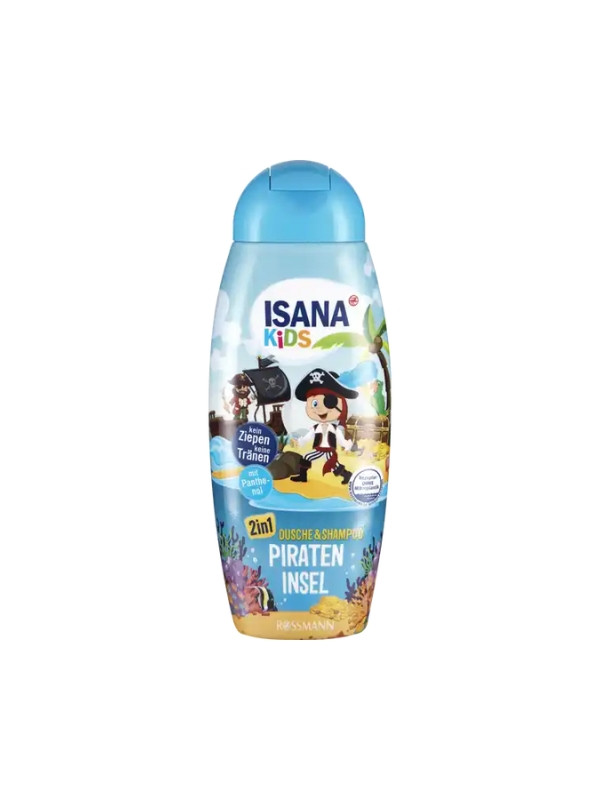 Isana Kids 2w1 Żel, Szampon do włosów dla dzieci Wyspa Piratów 300 ml