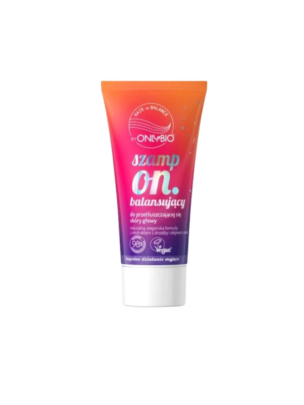 ONLYBIO Hair in Balance Szampon do włosów balansujący do przetłuszczającej się skóry głowy Travel Size 50 ml